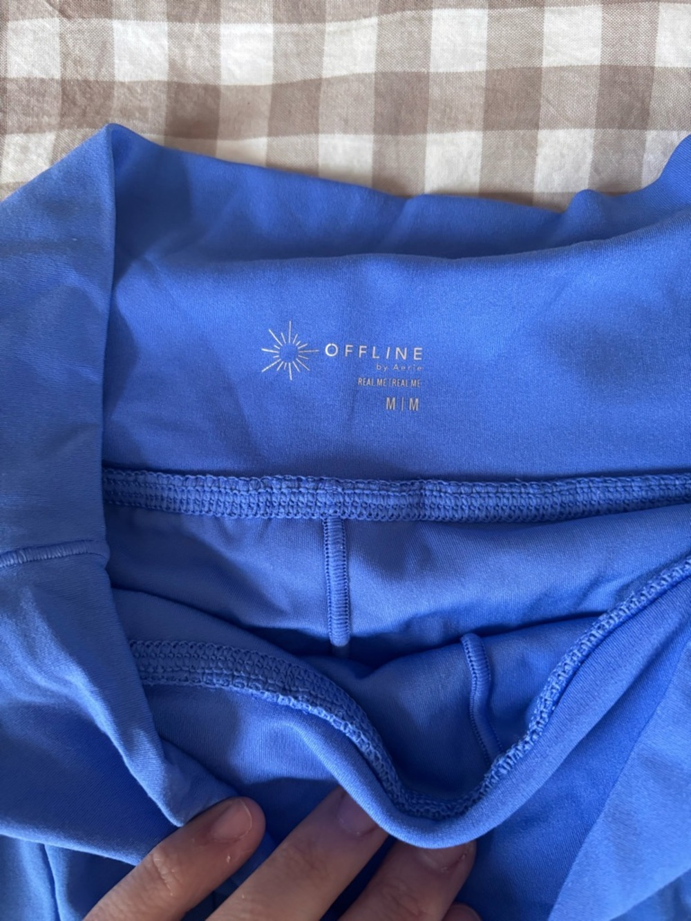 Offline by Aerie | Pleated Blue Active Mini Skirt with Wide Waistband - Picture 4 of 4